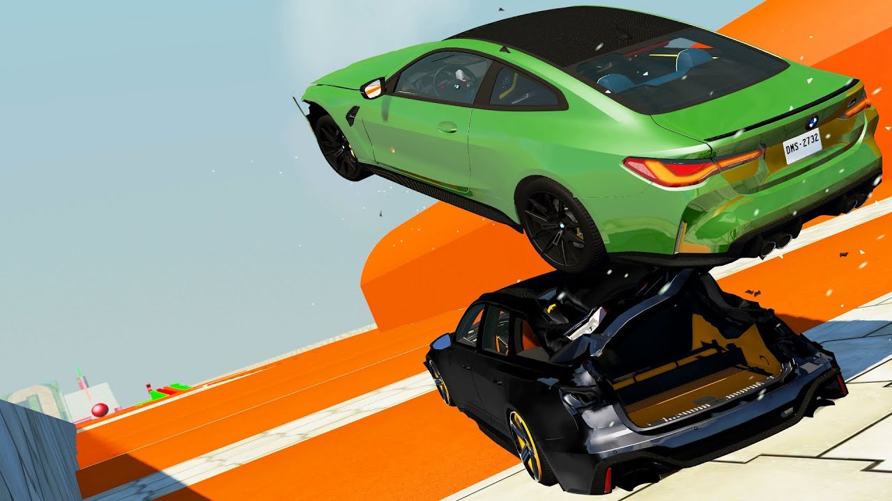 Real Car Mods Extreme Downhill Crash Test - BeamNG Drive Jumps/Crashes | DestructionNation