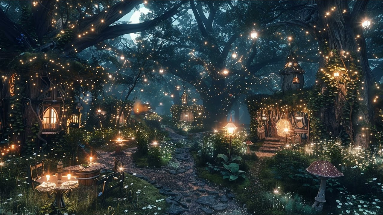 Cozy Forest Village | Fantasy Ambience (4K)