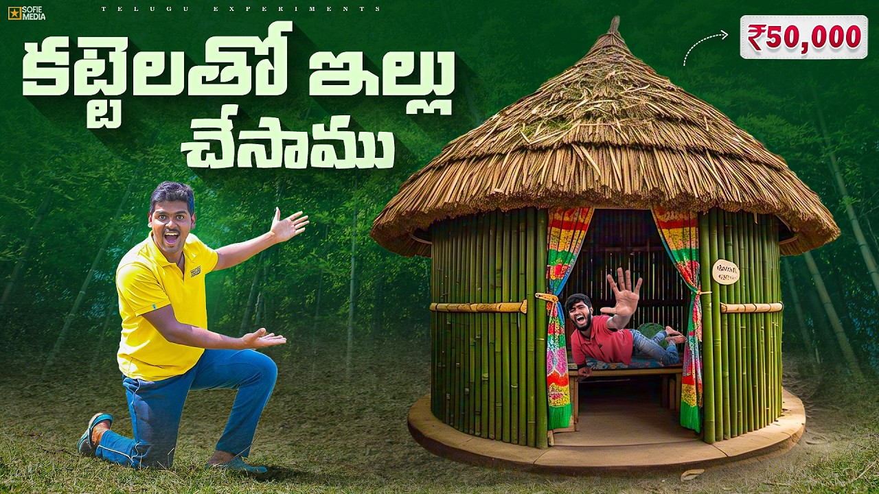 Building a Survival House with Sticks Gone Amazing 🔥🔥 Telugu Experiments