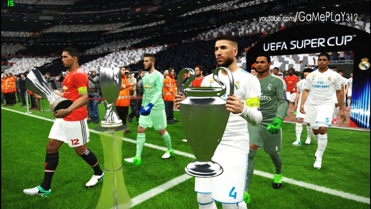 UEFA Super Cup 2017 Final - Real Madrid vs Manchester United - PES 2017 Gameplay