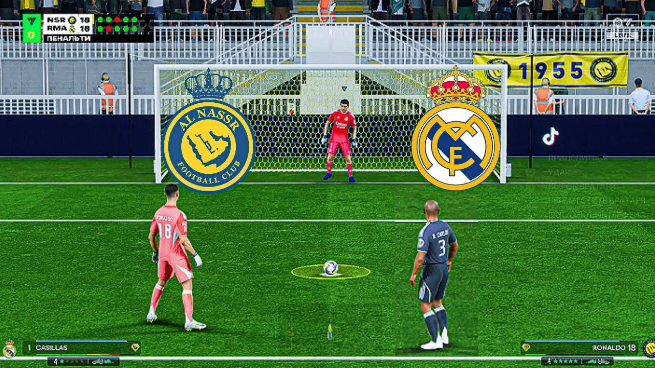 FC 26 Al Nassr All Stars vs Real Madrid Legends penalty shootout gameplay 