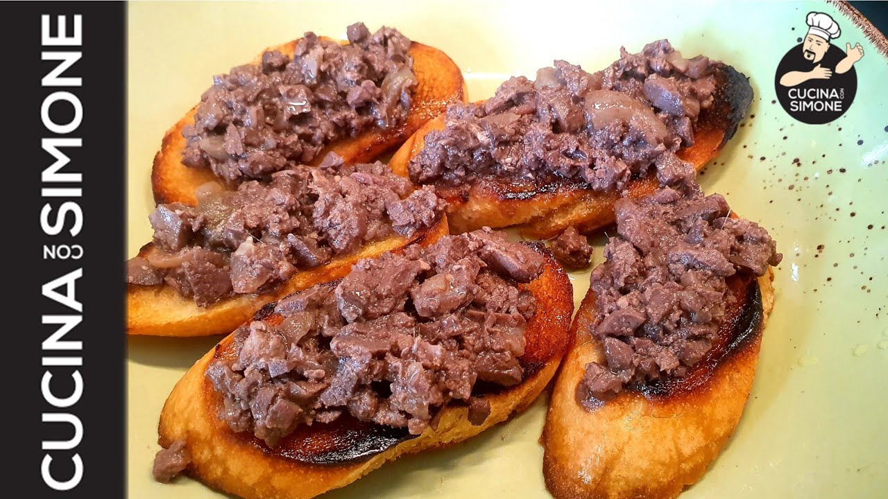 Crostini con fegatini di pollo Toscani