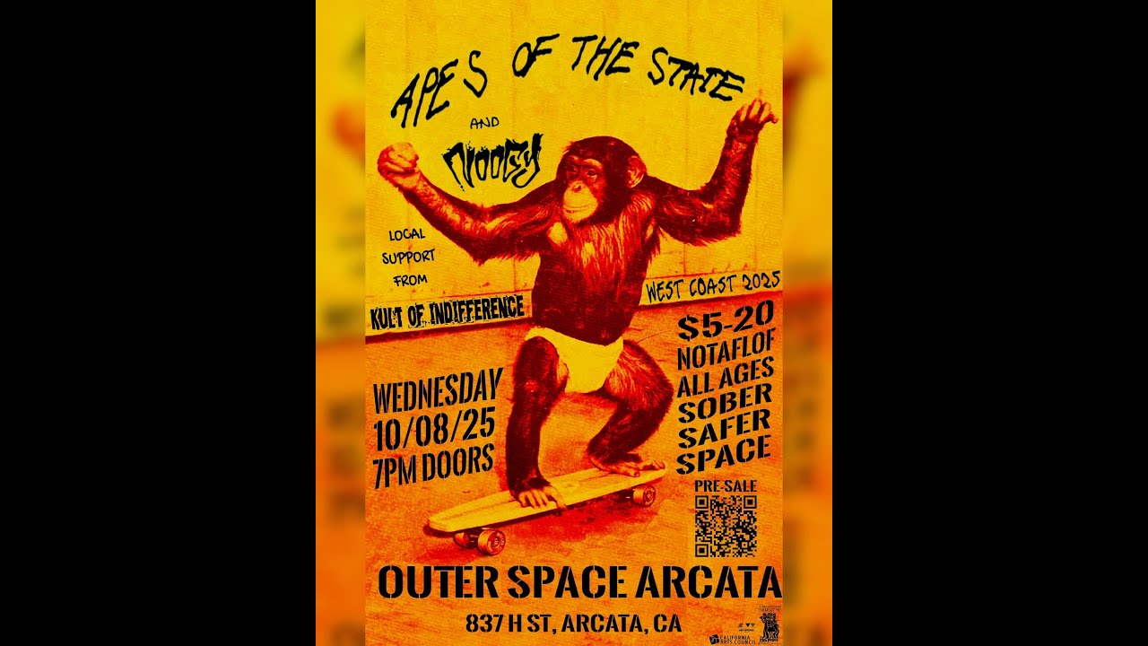 Apes of the State, Noogy, Kult of Indifference -- 10.08.2025 at Outer Space!