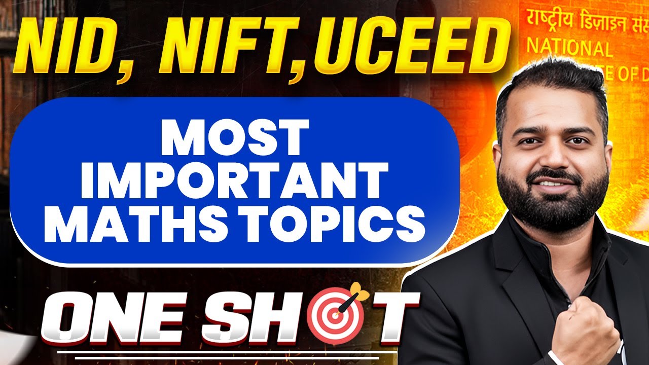 Toughest Math Topics for NID NIFT UCEED 2025 | Concept + New Questions Explained