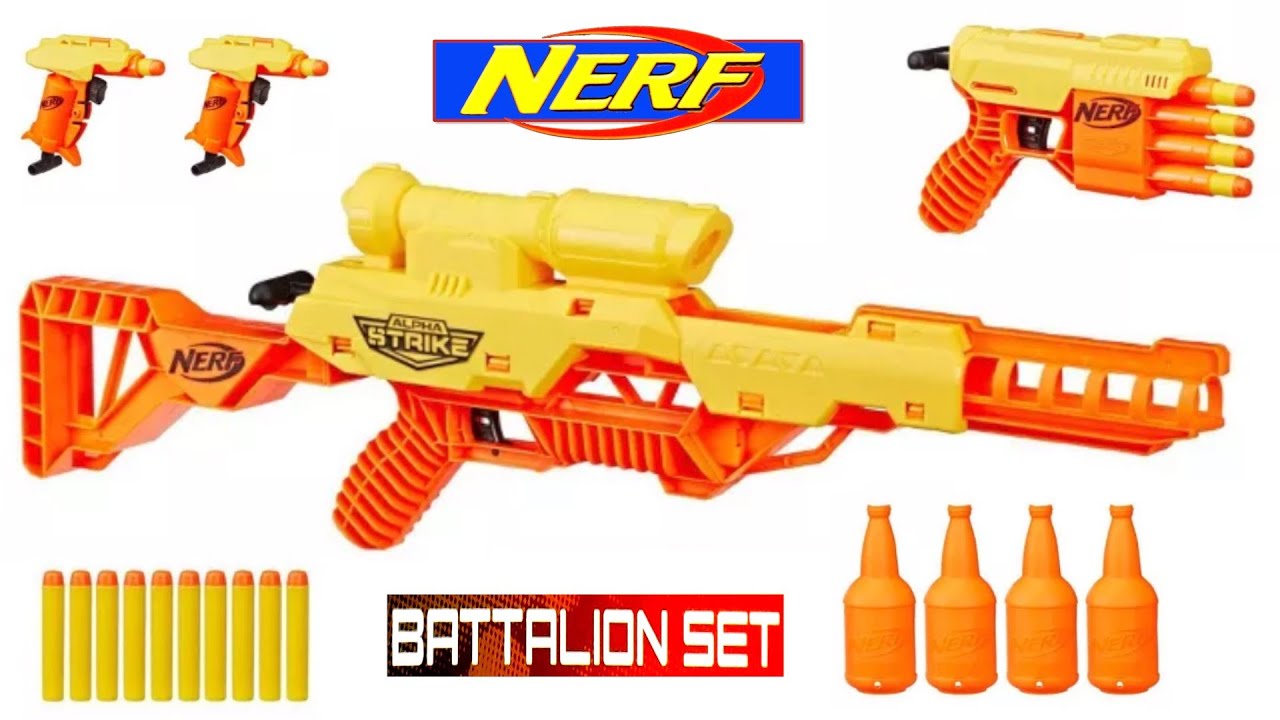 Набор Nerf Alpha Strike Battalion — распаковка и обзор