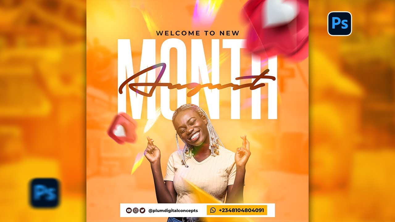 Design a Beautiful New Month Flyer in Adobe Photoshop