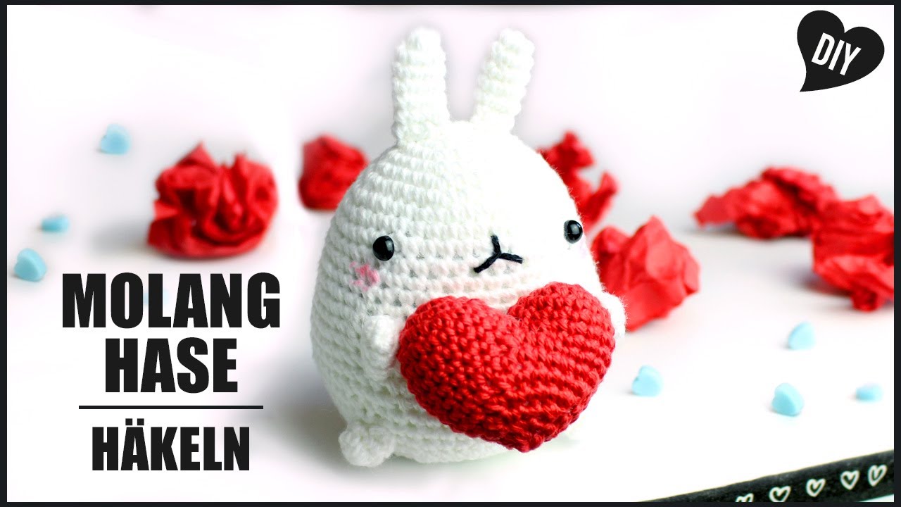 Molang häkeln | dickes Häschen 🐰❤️ -VALENTINSTAG Häkelanleitung - DIY by Pfirsichteufel