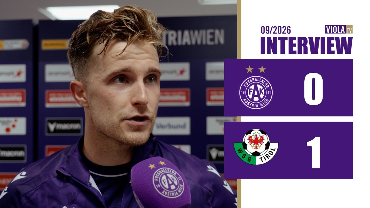Johannes Eggestein after Austria Wien vs. WSG Tirol (09/2026) #faklive #violatv