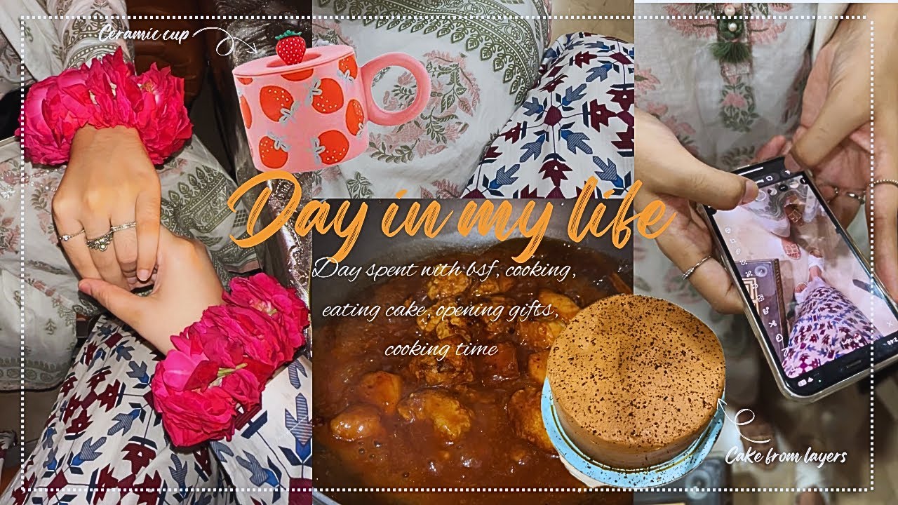 Day in my life🌷| mini vlog🤍| day spent with bsf, cooking with bestie, opening gifts🎀✨
