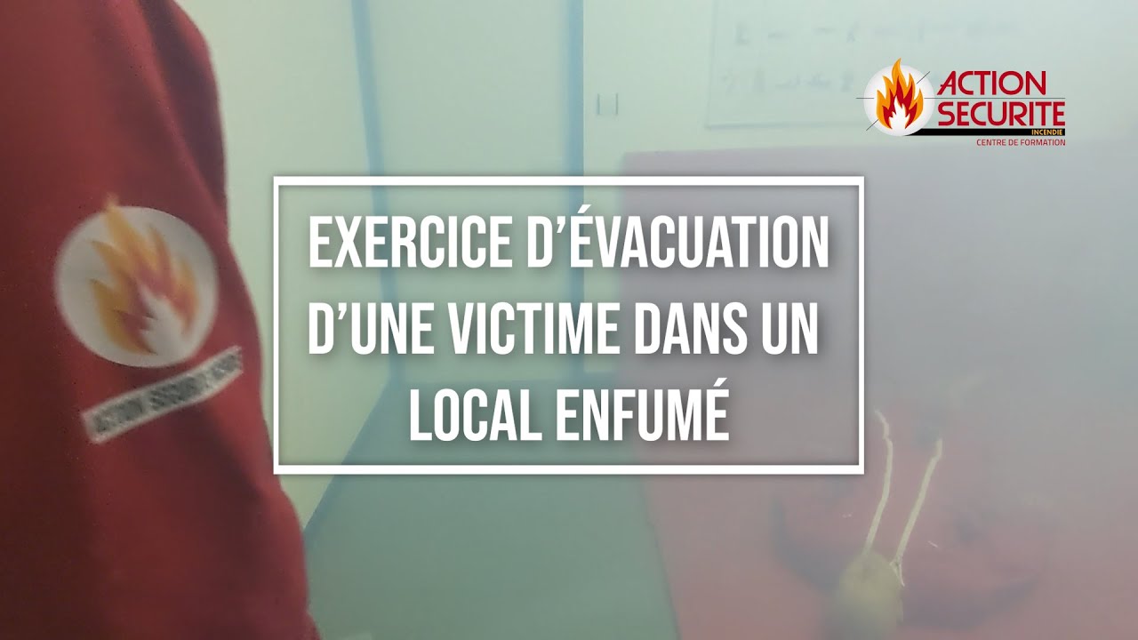 Exercice d'évacuation dans un local enfumé