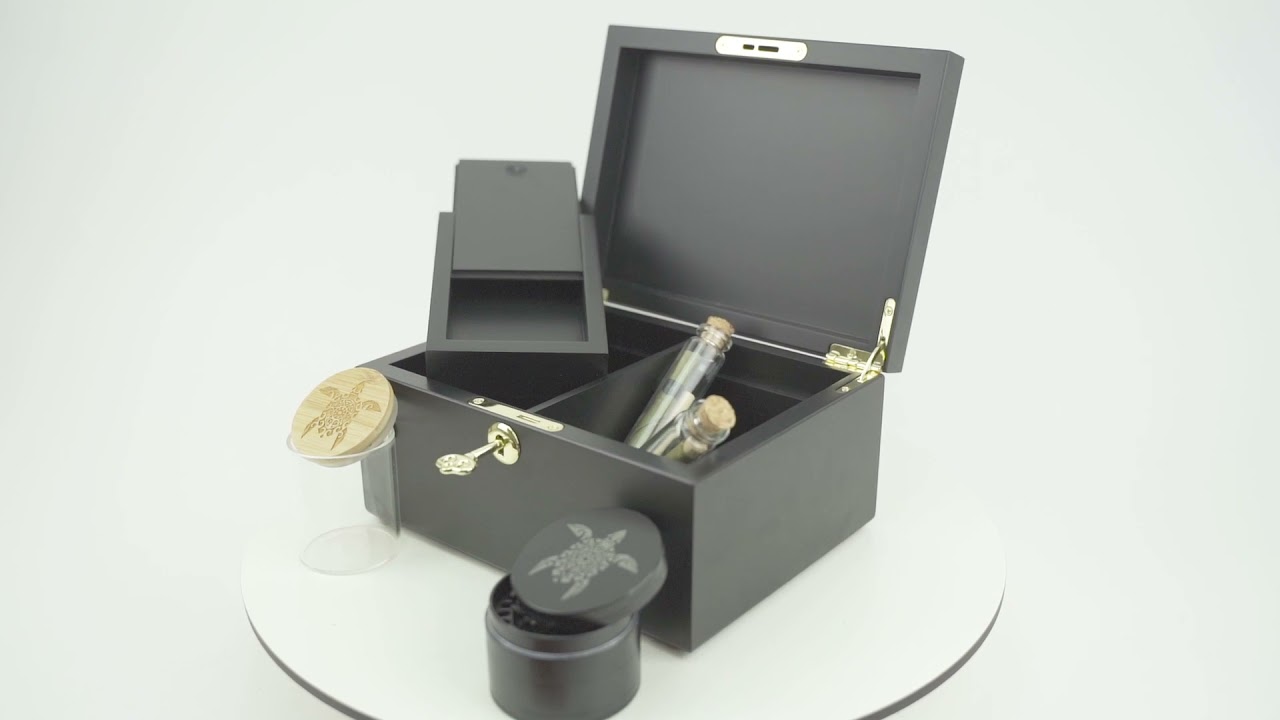 Original Series Locking Stash Box Highlight and Features Video - Hakuna Supply - Black Finish