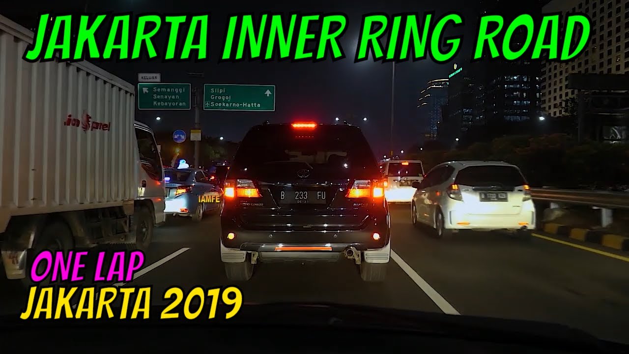 JAKARTA Night City Tour By Car - Part.4 (Driving Series)