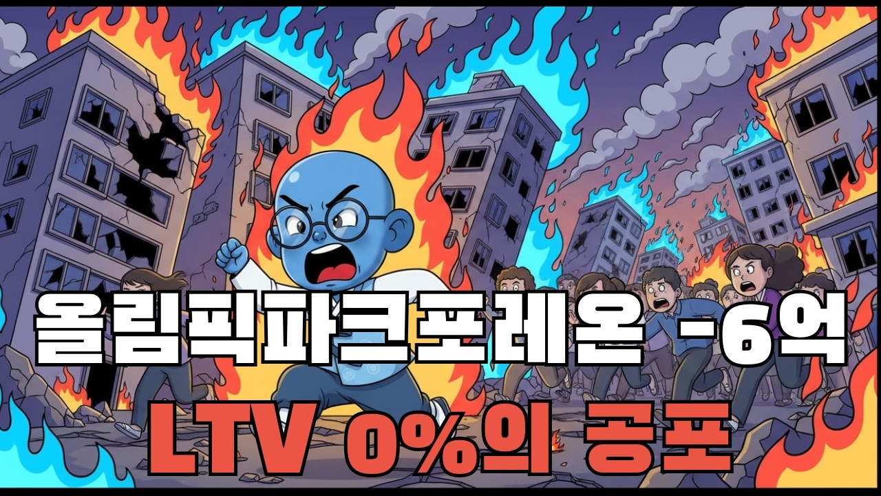 만기 연장 안 됩니다 원금 강제 회수 시작! 올림픽파크포레온 -6억 폭락의 진짜 이유 (LTV 0%의 공포)
