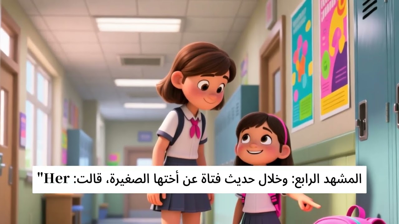 شرح استخدام صفات الملكية ( my, your,his, her, their,our,its)
