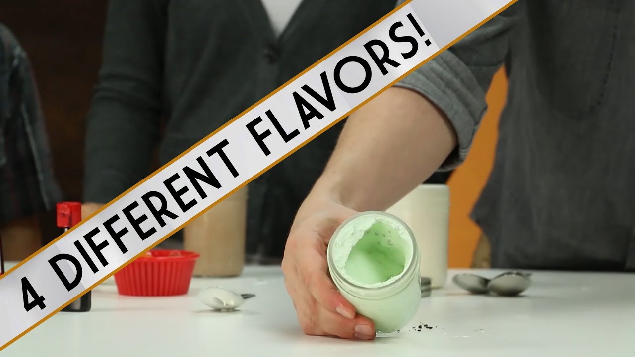 HOW TO MAKE ICE CREAM // Four mason jar ice cream flavors