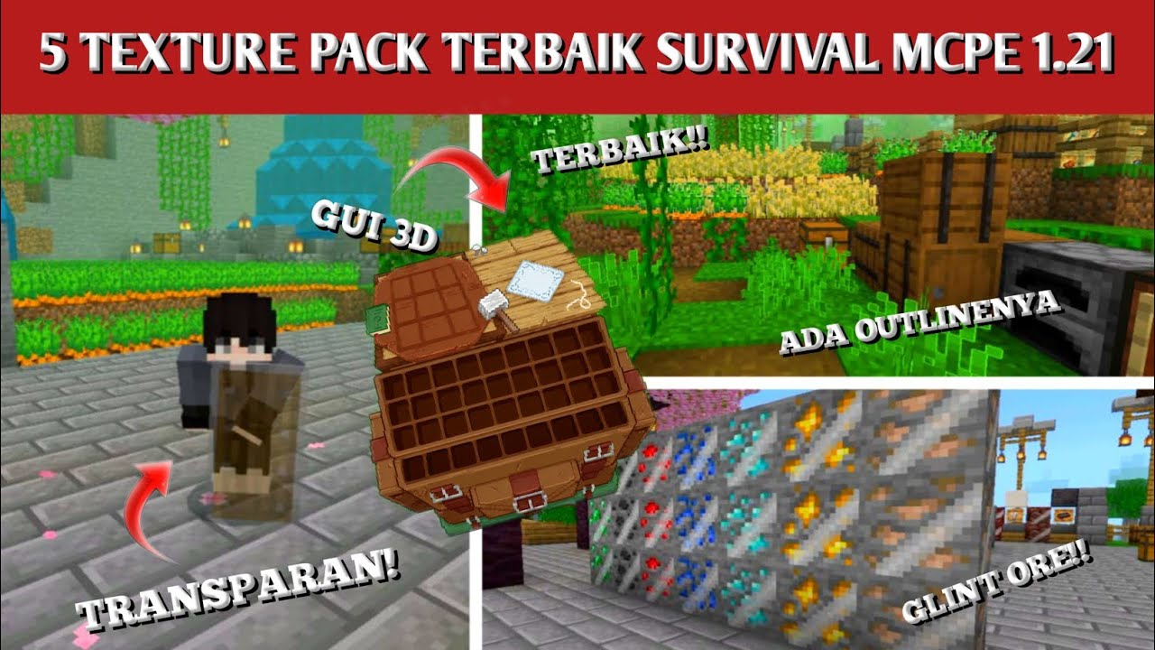5 Texture Pack Terbaik Untuk Survival MCPE 1.21+