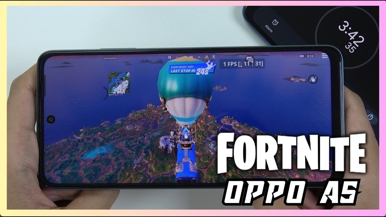 Oppo A5 Fortnite Mobile Gaming test | Dimensity 6300, 90Hz Display
