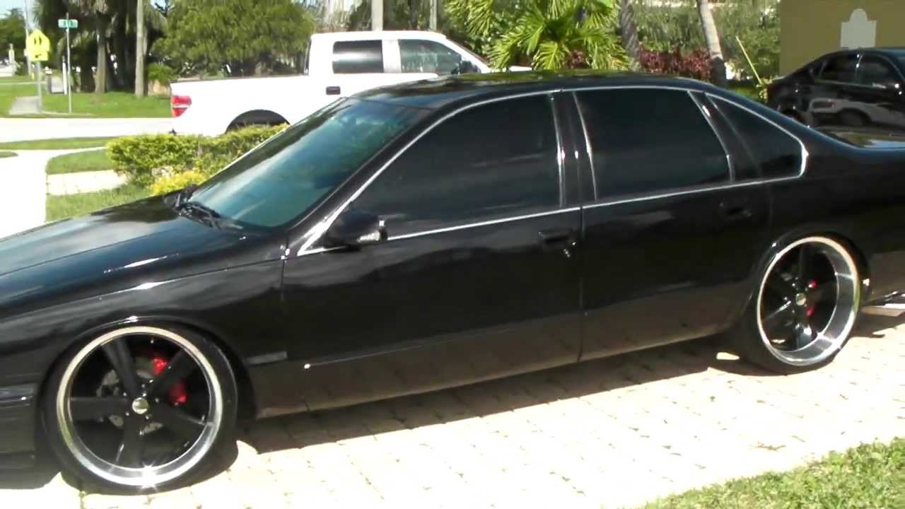 1995 Impala on Sale 8500 22 Inch American Racing Nova VN701 Rims Lowered Blacked out lights