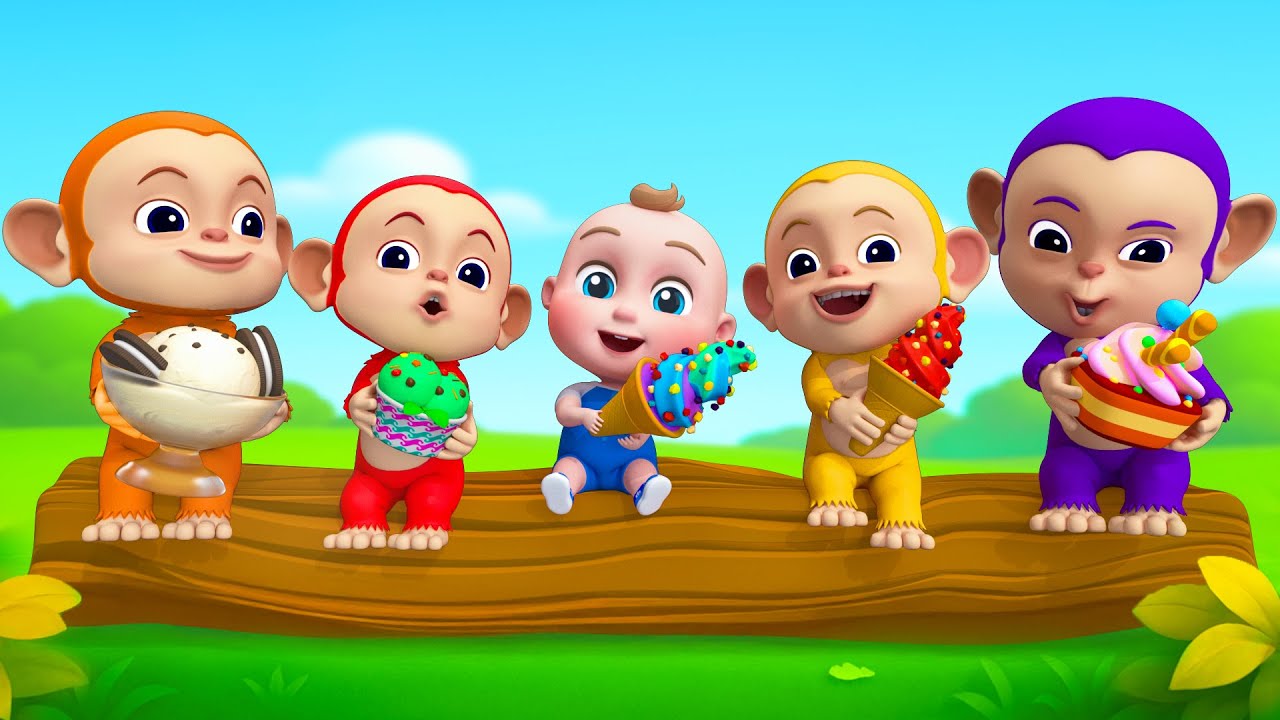 Five Little Monkeys | This Is Ice Cream Song | Super Sumo Nursery Rhymes & Kids Songs