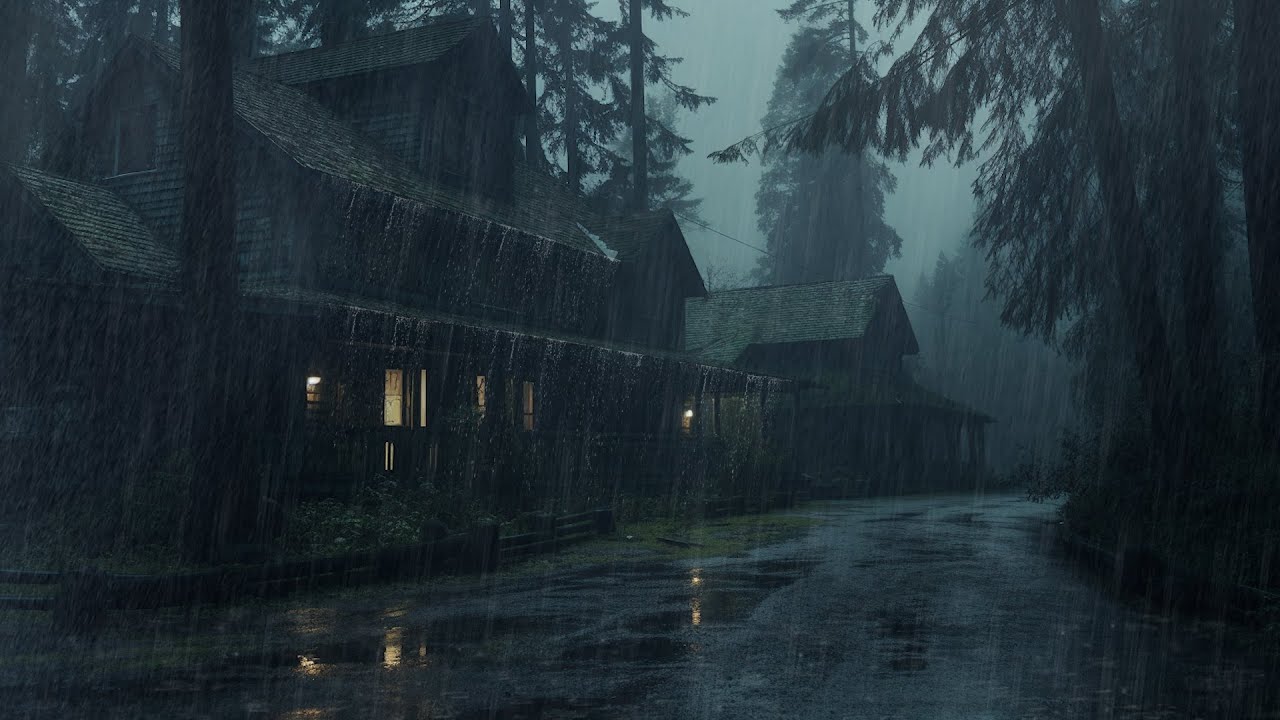 Heavy Rain in the Forest at Night | Deep Rain Sounds for Relaxation, Stress Relief and Sleep