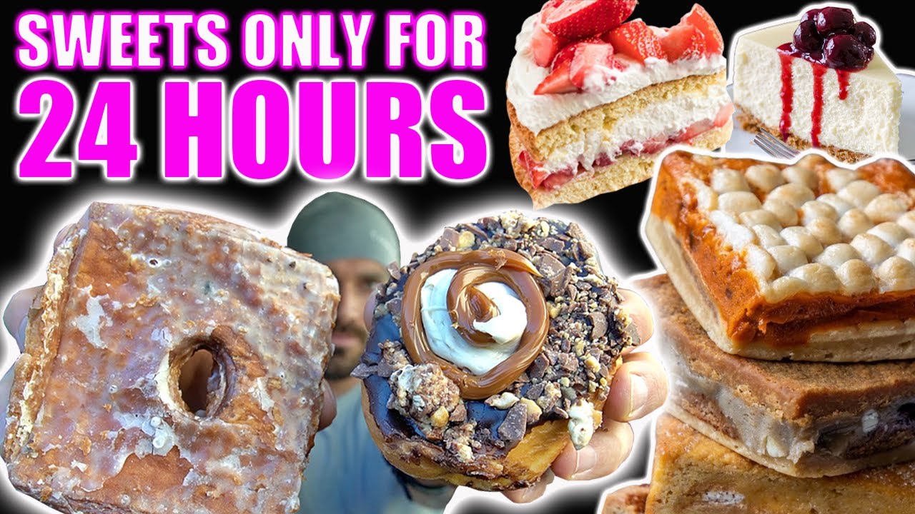 I ate DESSERTS only for 24hr | Wicked Sweet Cheat Day