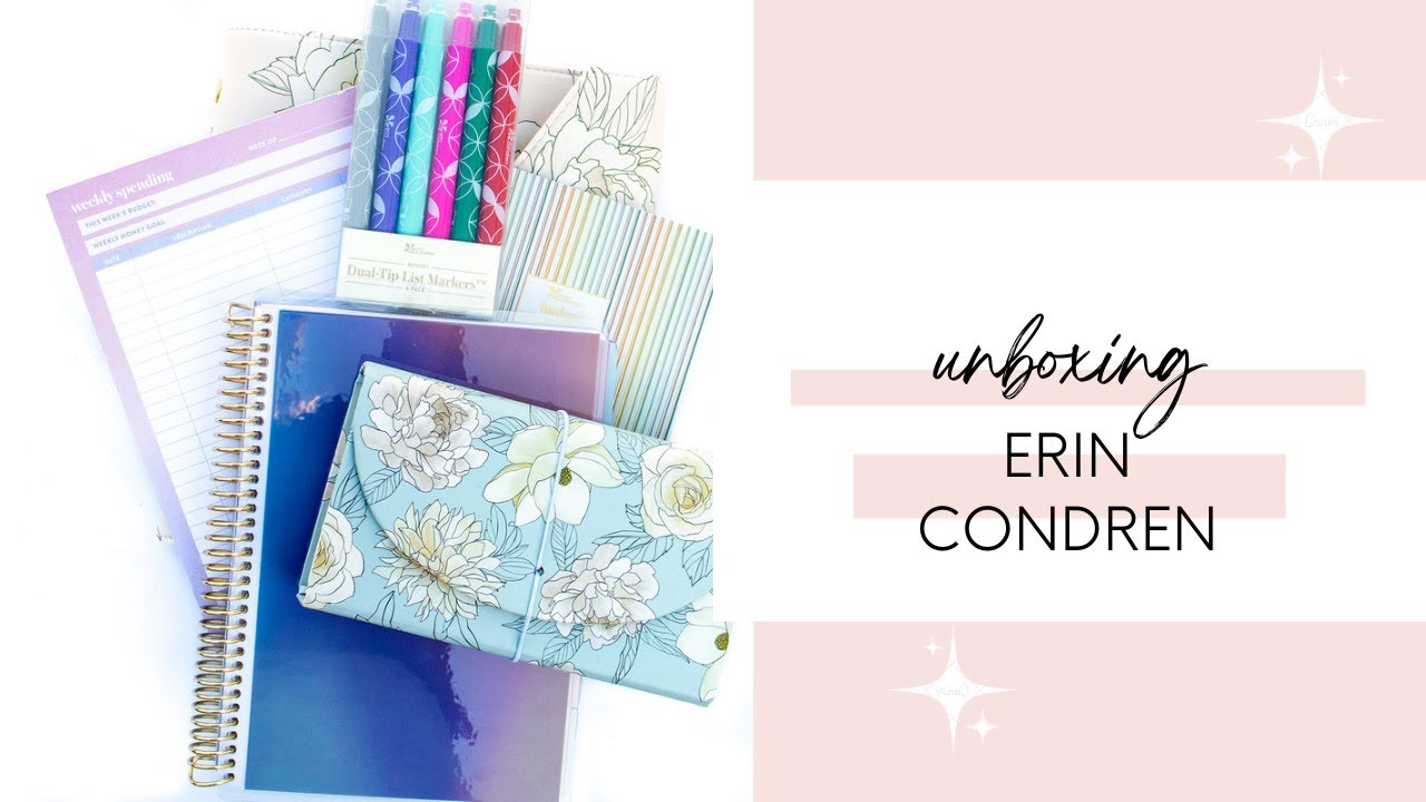 Erin Condren Budget Planner Items Unboxing | A5 Planners | Dual Tip Markers