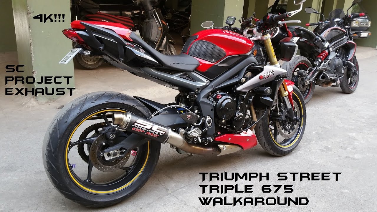 Triumph Street Triple Heavily Modded Walkaround+SC Project Exhaust Sound In 4K!!!