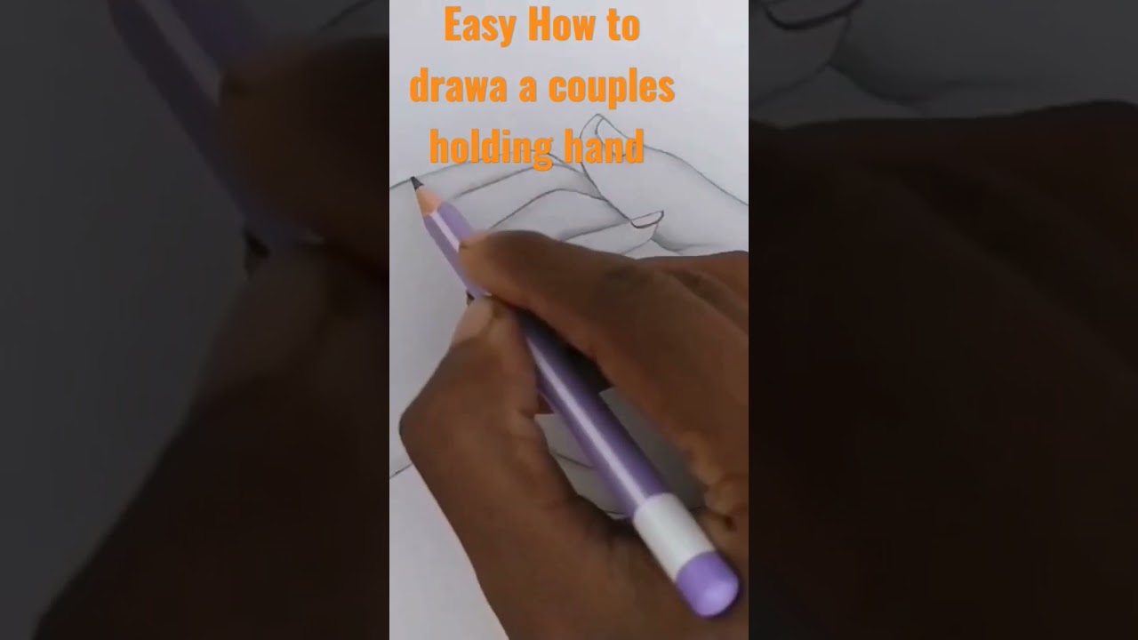 Easy How to drawa a couple holding hand 