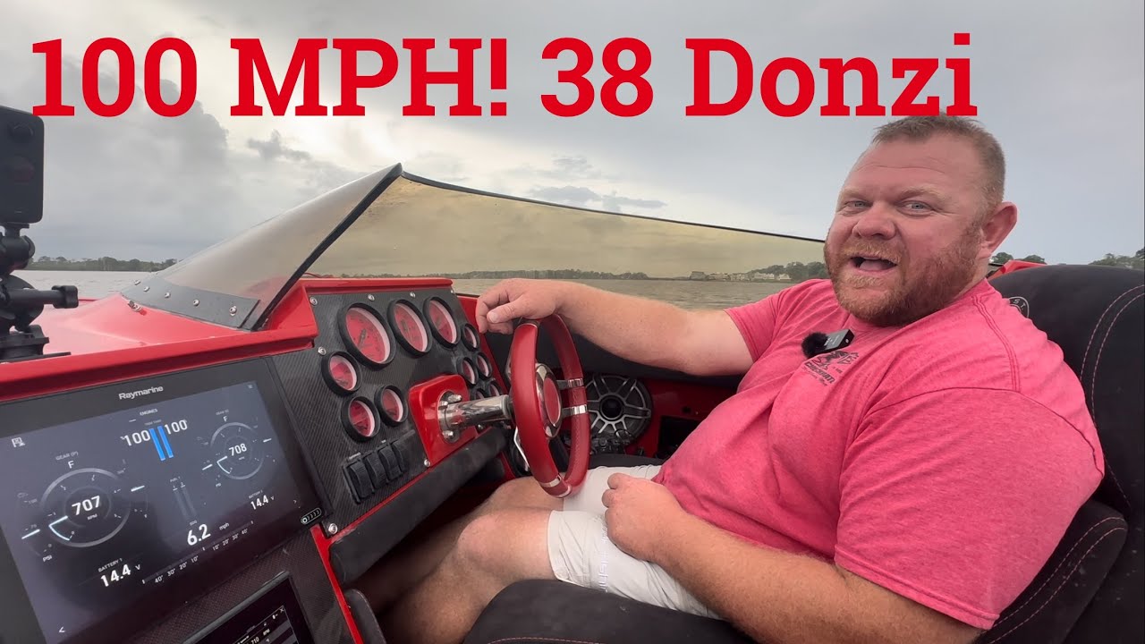 100 MPH RUN 38 Donzi ZRC Stage 3 Whipple Kit  - Driver Pete Caldwell.