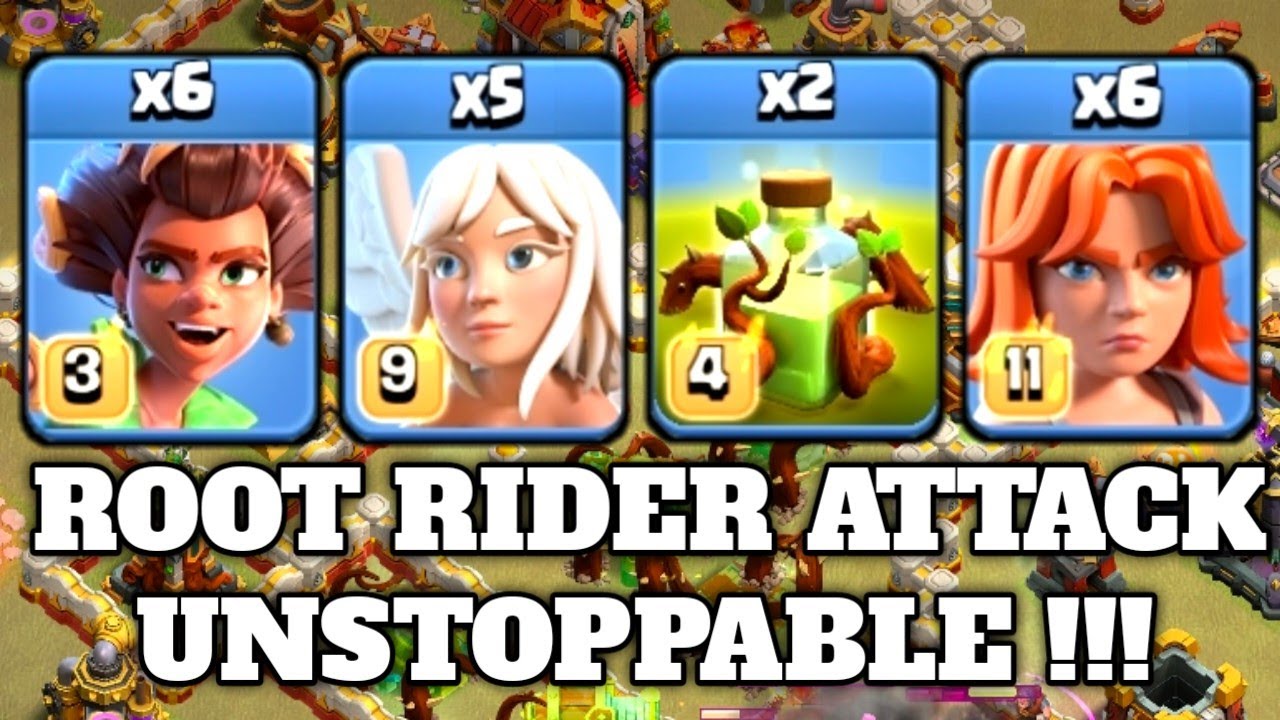 6 Root Riders + 5 Healers + 2 Overgrowth + 6 Valkyrie = UNSTOPPABLE !!! Best Th16 Attack Strategy.