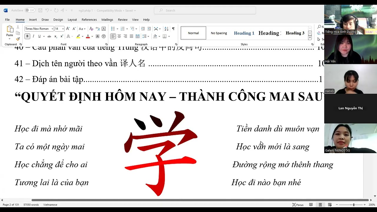 online tiếng Trung cho người bận rộn, ngữ pháp tiết 1, hsk1
