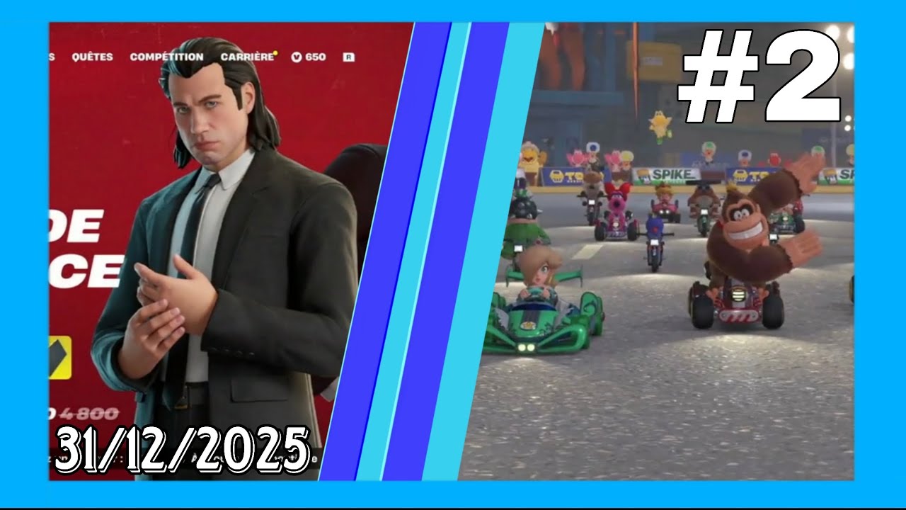 Boutique de fortnite + Mario kart world #2 (toutes les coupes du mode survie)