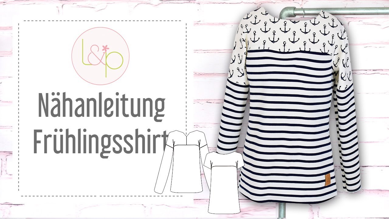 Nähanleitung lillesol Frühlingsshirt - ein Shirt mit überschnittenen Ärmeln nähen