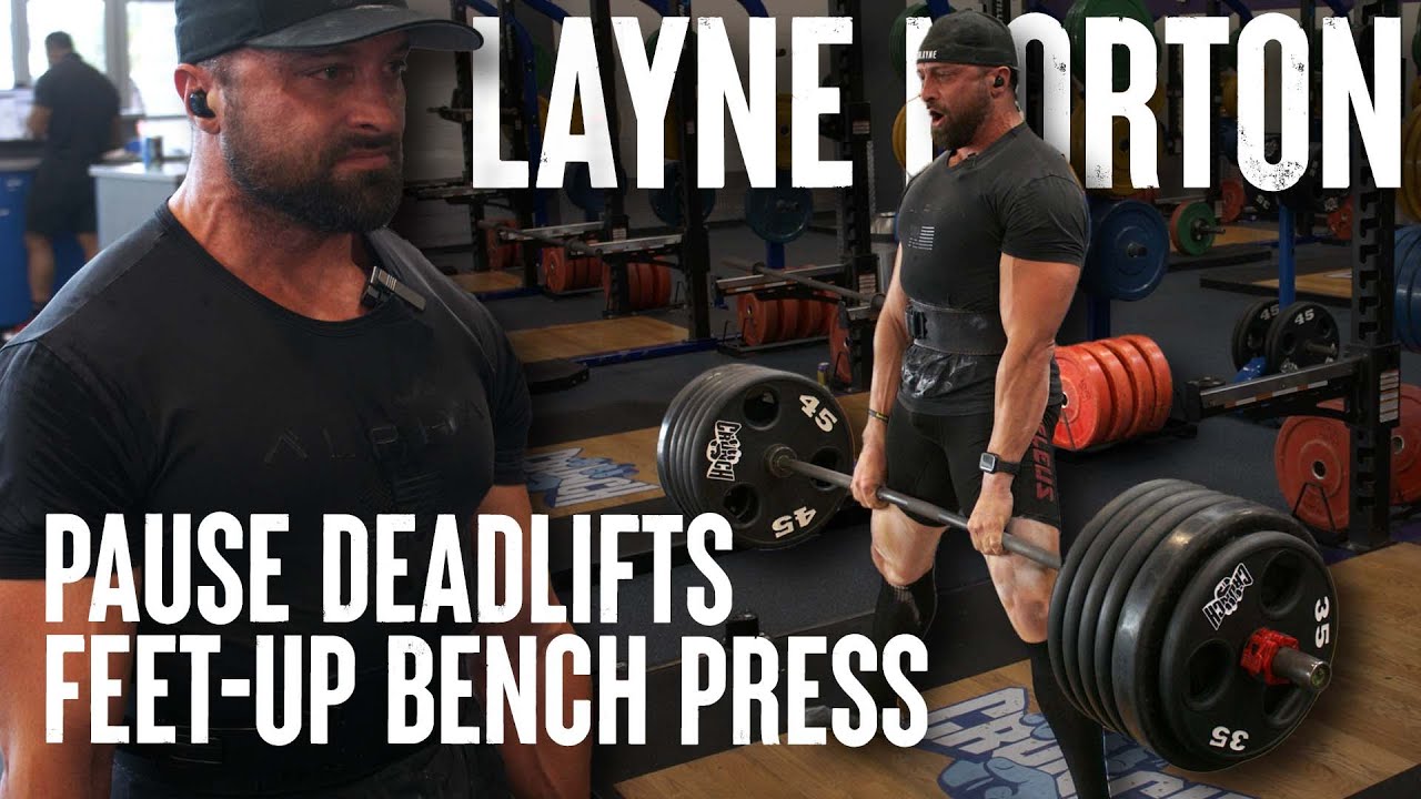 Powerlifting Recovery Training | Pause Deadlifts + Feet-Up Bench Press | Biolayne
