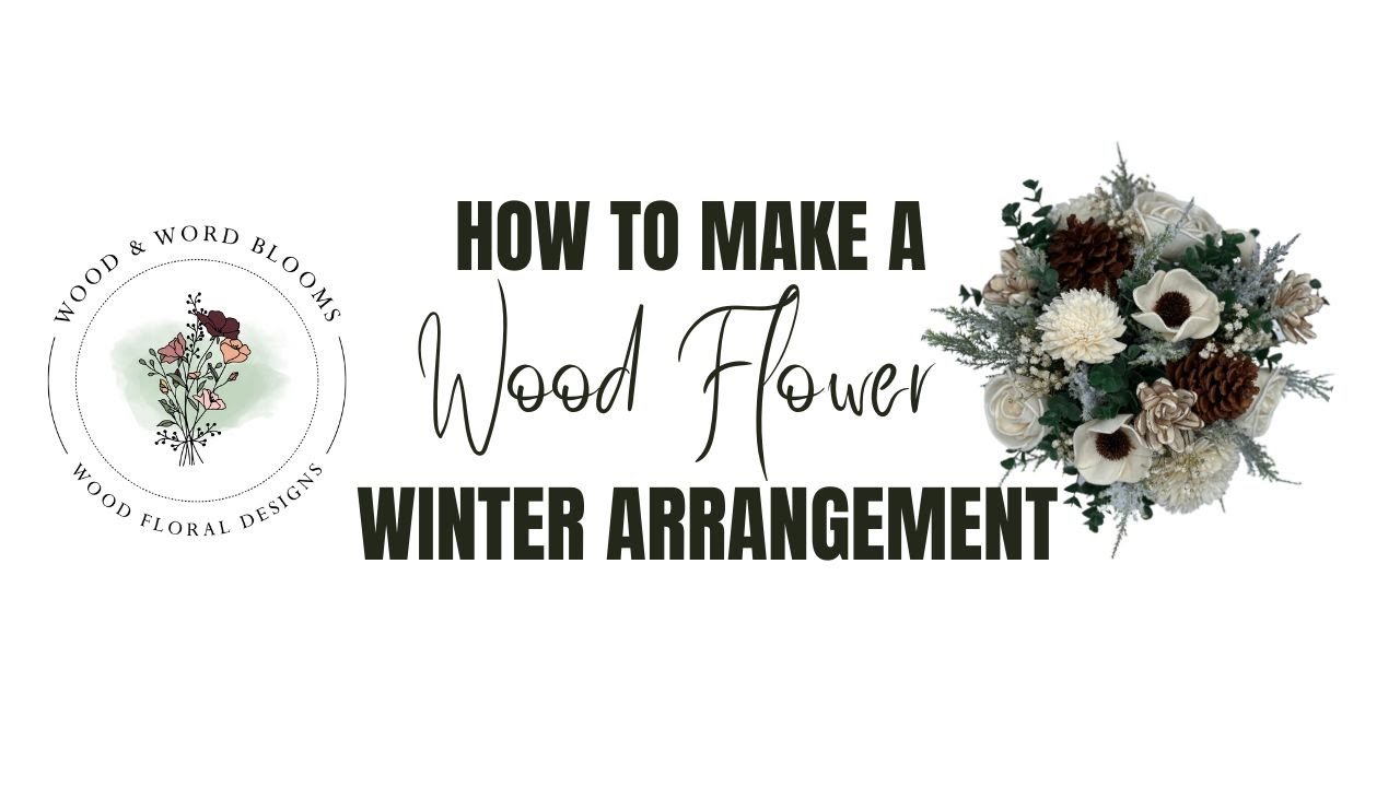 Winter Sola Wood Flower Arrangement DIY Tutorial