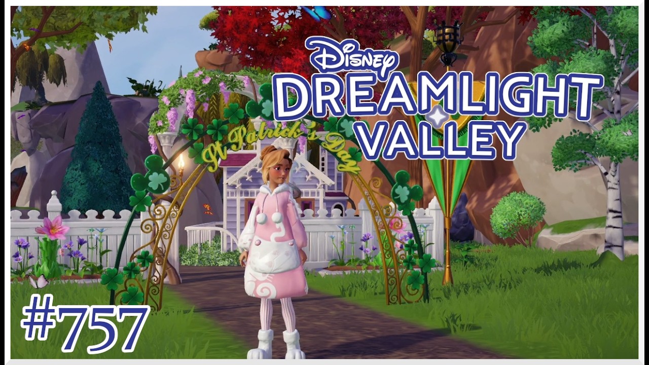 Disney Dreamlight Valley || Glücksklee-Torbogen und Glücksbringer- Banner || #757
