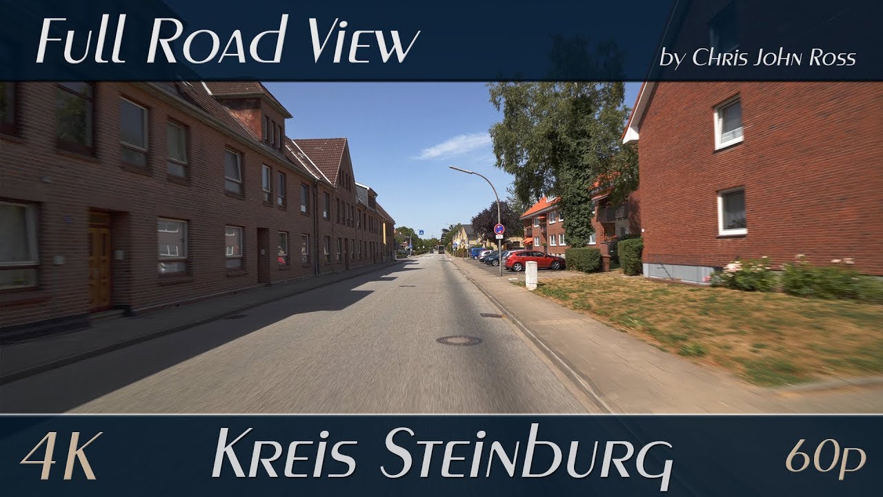 Kreis Steinburg, Germany: Glückstadt, Blomesche Wildnis - Bundesstraße, B431 - 4K (UHD/2160p/60p)