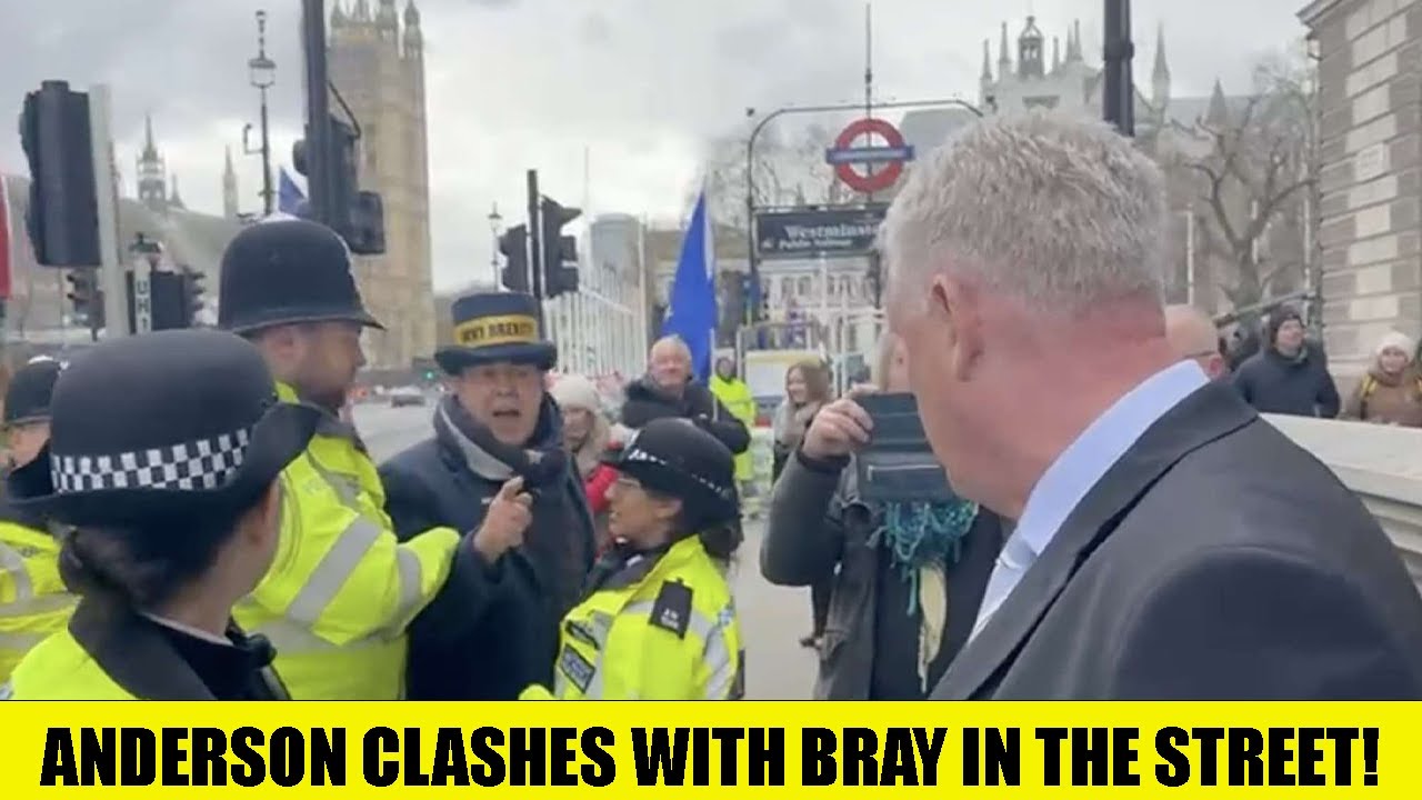 POLICE FORCED TO STEP IN as Lee Anderson & Steve Bray CLASH in Heated Street Showdown!