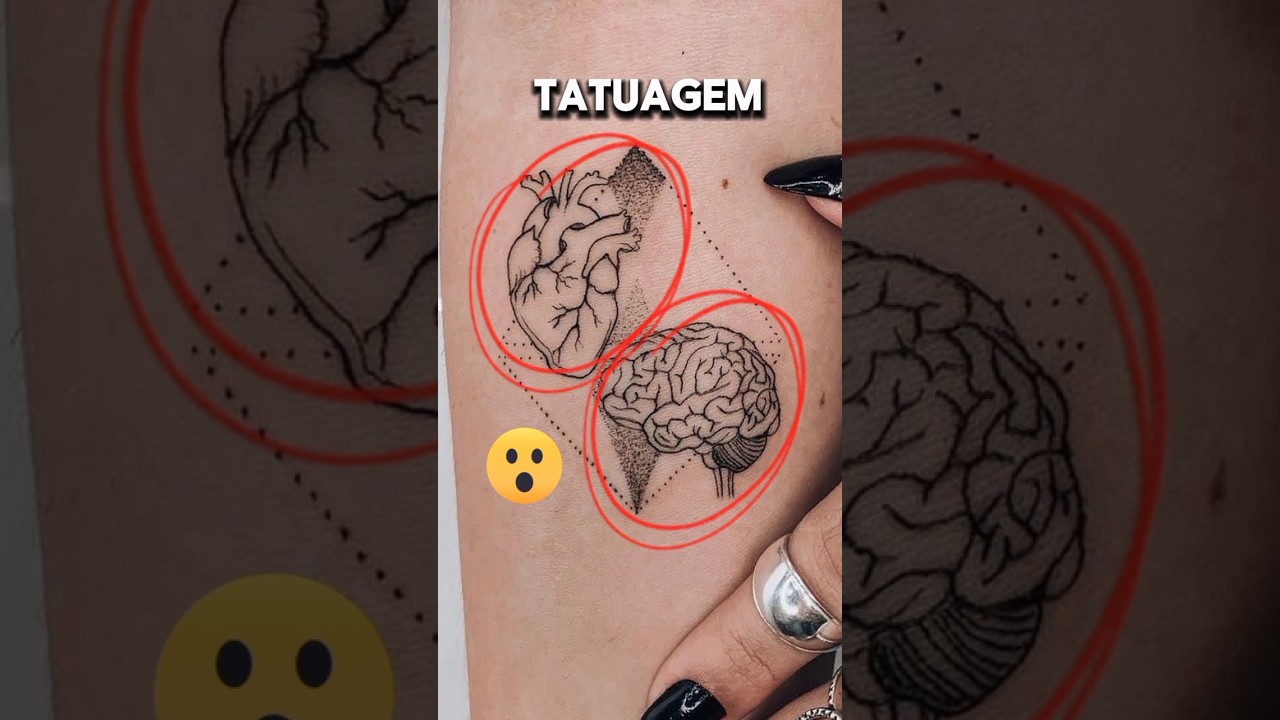 significados de tatuagem Coração E Cérebro 🧠 #CérebroCoraçãotattoo #significadosdetattoo #tattoo