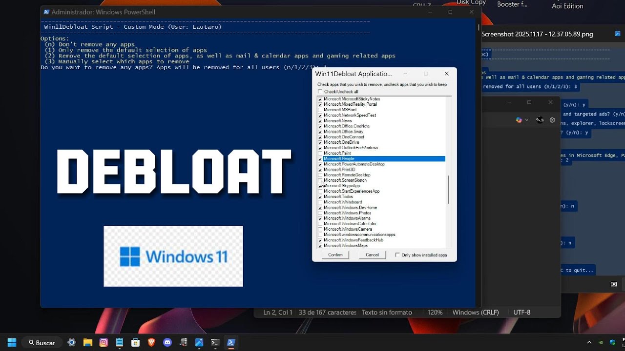 Windows 11 25H2 DEBLOAT para rendimiento y GAMING +FPS