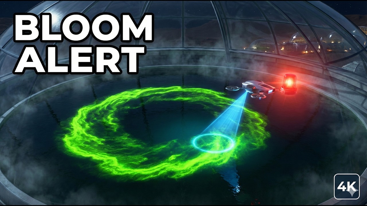 Algae Bloom Alert in the Bio-Dome (4K) — Mars Colony 2100 • P8 | No Talking Ambience