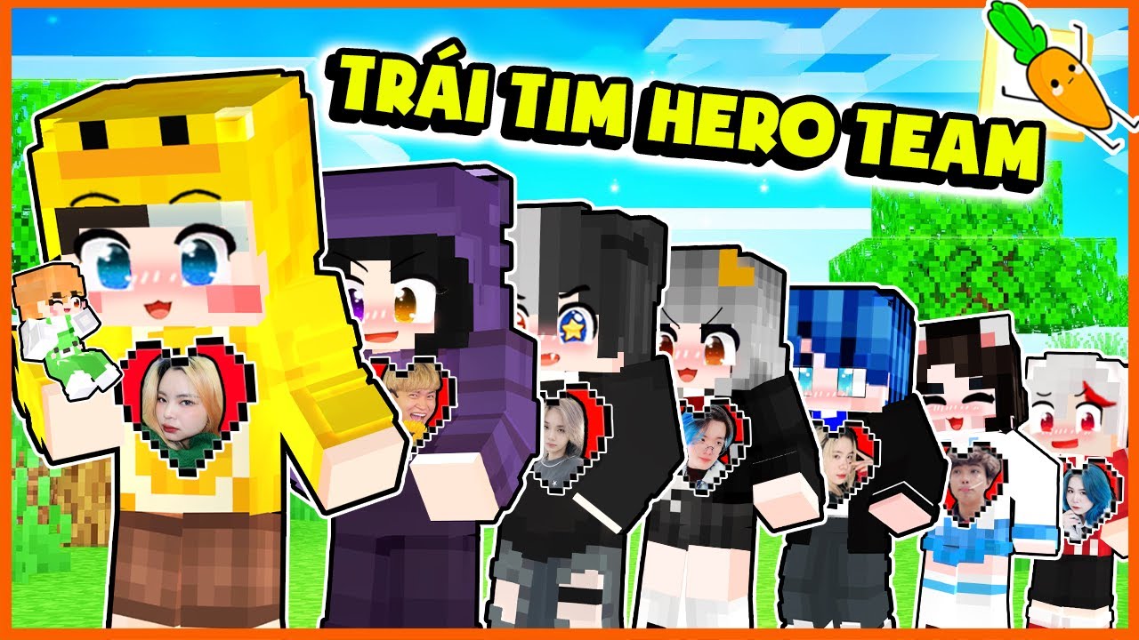 Kamui Và Sammy Thử Thách Khám Phá TRÁI TIM Các Thành Viên Hero Team Trong Minecraft