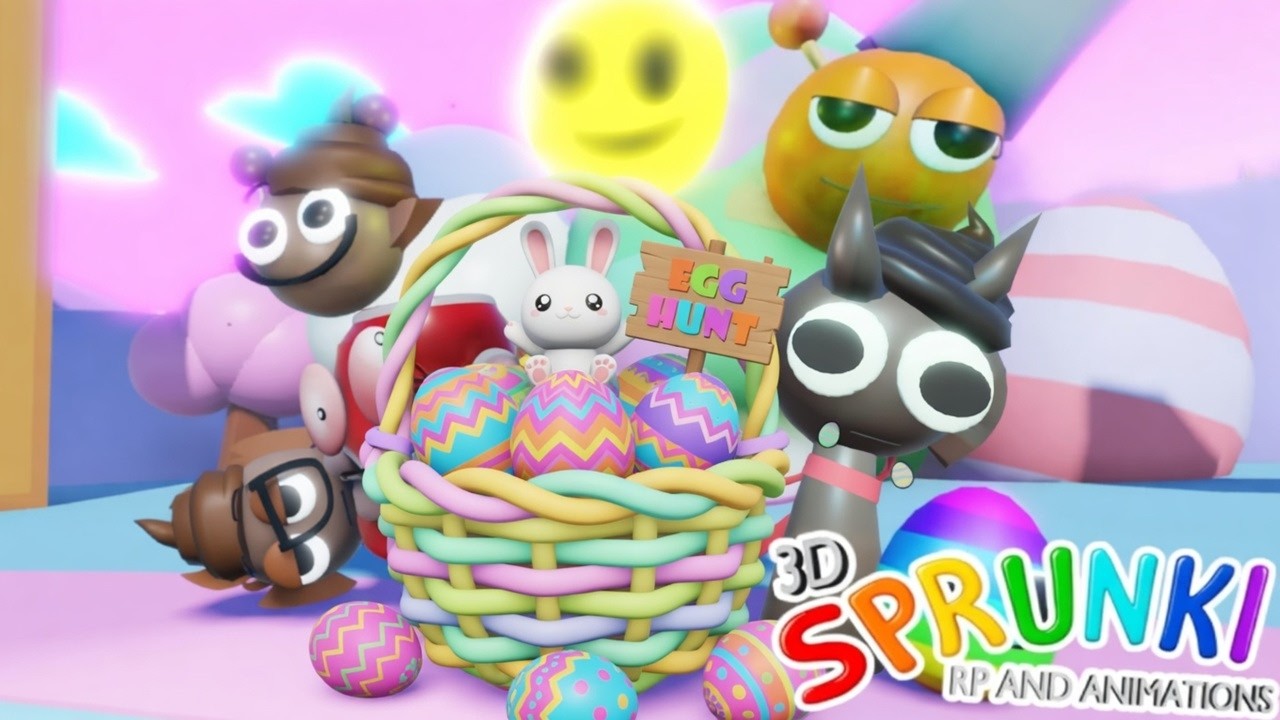 How To Get April Fools + Easter Hunt Badges Morphs In 3D Sprunki RP And Animations [🥚EASTER🐣]
