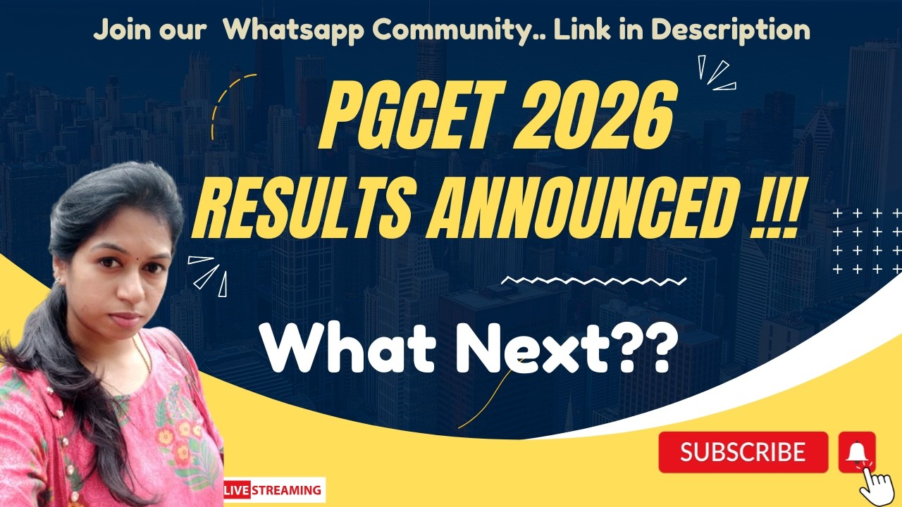 PGCET 2026 Exam Results Announced | Next Steps | #pgcet2026 #pgcetmba #pgcet