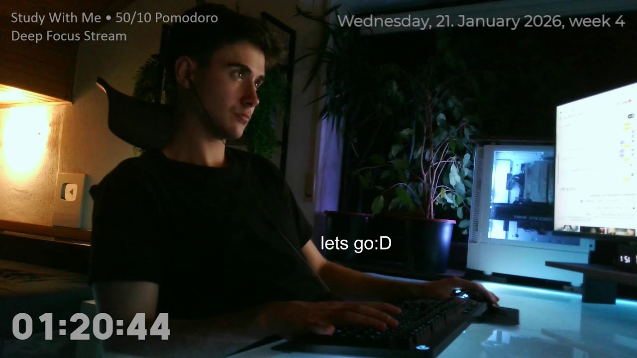 Study With Me • Pomodoro Deep Focus • bUild stream