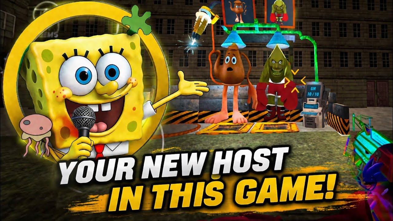 NEXTBOTS IN PLAYGROUND MOD WITH SPONCHBOB #roblox #gmod 