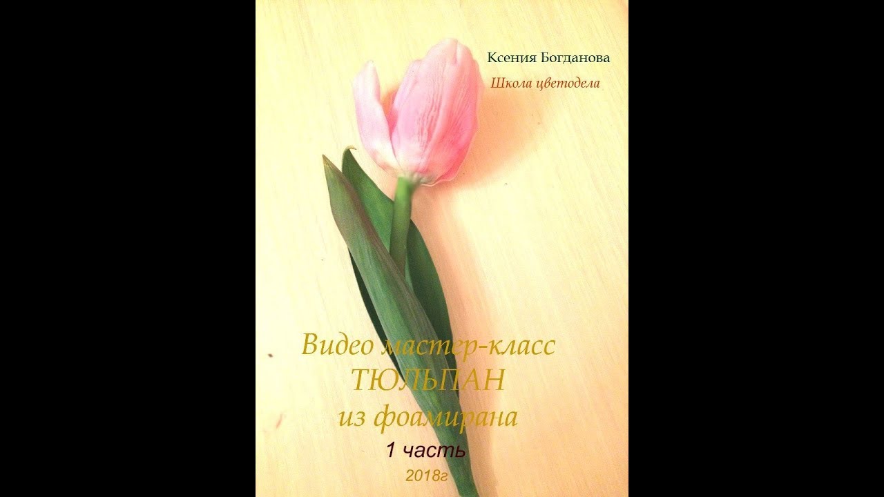 Видео мастер-класс тюльпан из фоамирана 1 часть
