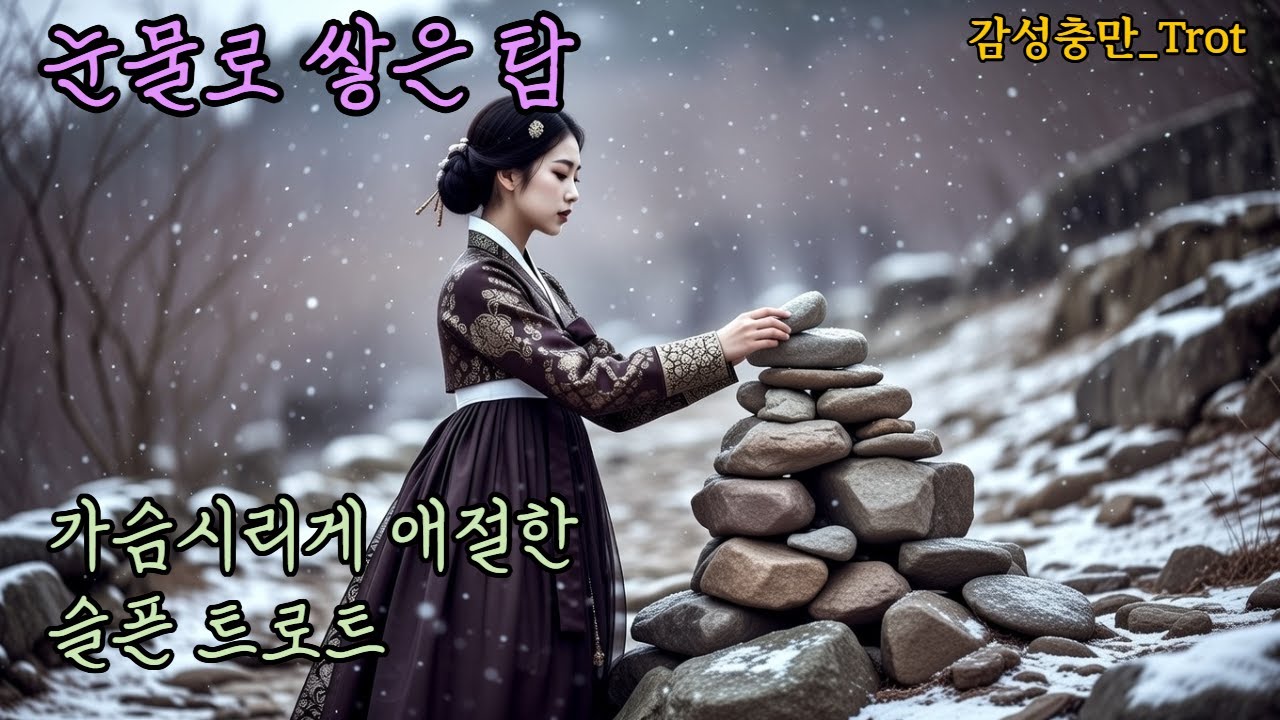 가슴 시리게 애절한 슬픈 트로트_눈물로 쌓은 탑 #트로트 #k-trot #감성트로트 #애절한노래 #슬픈노래
