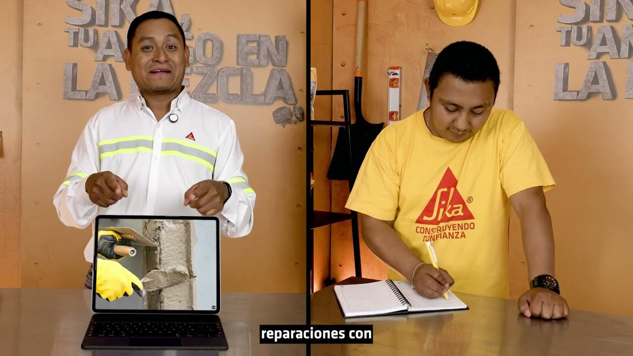 Reparación estructural de columna con Sika MonoTop®-412 SG