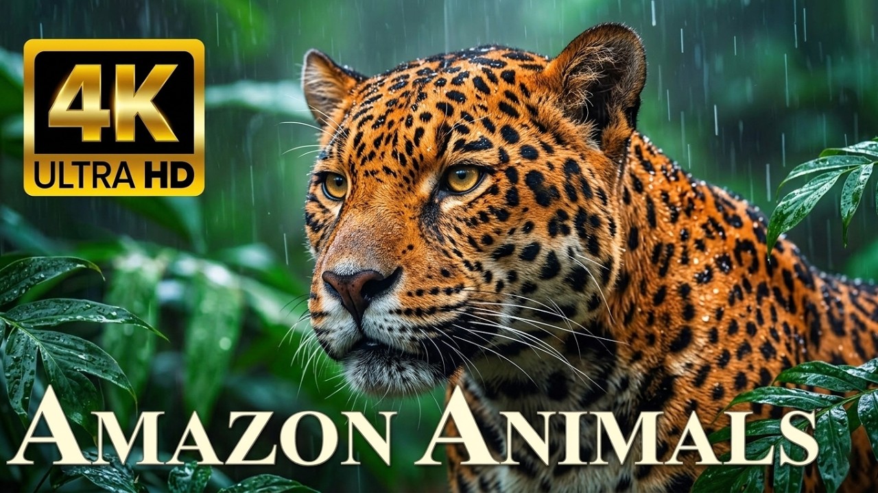 Amazon Jungle 4K: Stunning Jungle Wildlife & Soothing Nature Sounds |  Colorful Birds and animals
